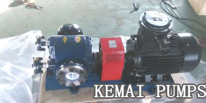 Gear pump for asphalt mixing plants